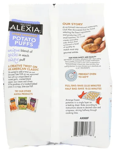 Miniatura 2 de ALEXIA FOODS Puffs de patata con ajo asado y pimienta negra, 19 onzas