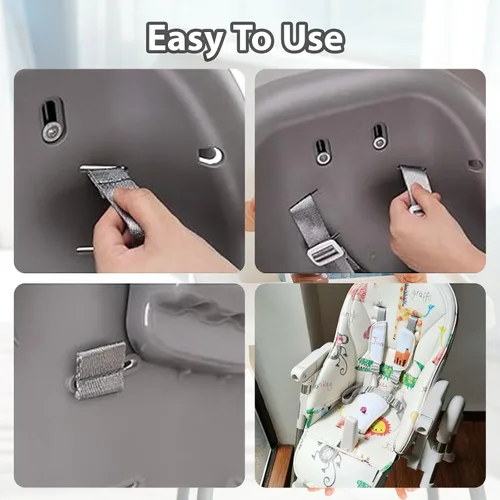 Miniatura 3 de Correas universales para silla alta, correa de seguridad para bebés de 5 puntos, arnés ajustable, correa de seguridad para bebé, para cochecito