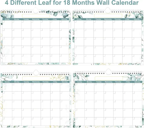 Miniatura 4 de Calendario de pared sin fecha para 2026 o cualquier año, planificador de calendario para el hogar, oficina, aula, escuela, calendario de 12 meses