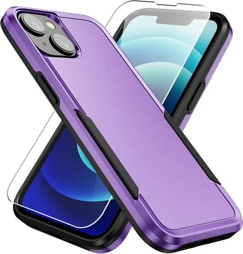 Miniatura 20 de Funda para iPhone 12 Pro Max, con protector de pantalla, [probada contra caídas de grado militar], resistente, resistente, a prueba de golpes