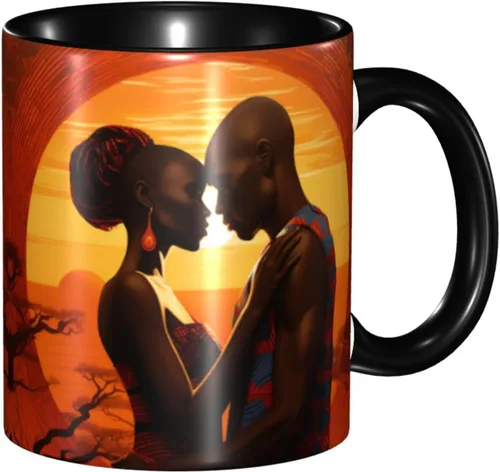 Miniatura 14 de Taza de café, taza de té para mujeres y niñas, taza de diseño único, perfecta para regalos, mujeres afroamericanas afro