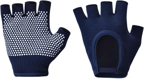 Miniatura 17 de Guantes de yoga antideslizantes sin dedos, ideales para pilates, barras, yoga de aire y entrenamientos de fitness, tela transpirable con agarre
