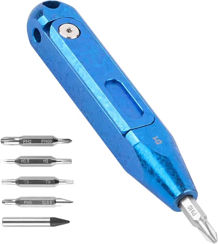 Miniatura 11 de OKNIFE Otacle D1 - Destornillador de bolsillo de titanio pequeño EDC multibroca, juego de destornilladores de precisión 9 en 1, puntas magnéticas
