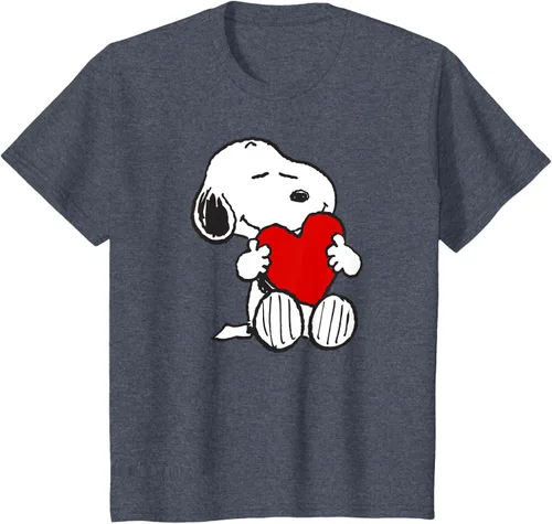 Miniatura 21 de Peanuts Camiseta de San Valentín Snoopy Hugging Heart, Negro