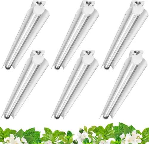 Miniatura 10 de Barrina Luces de Crecimiento, Lámparas de Crecimiento de Plantas de Espectro Completo Blancas de 2FT 5000K, 144W (6 x 24W, Equivalente a 800W)