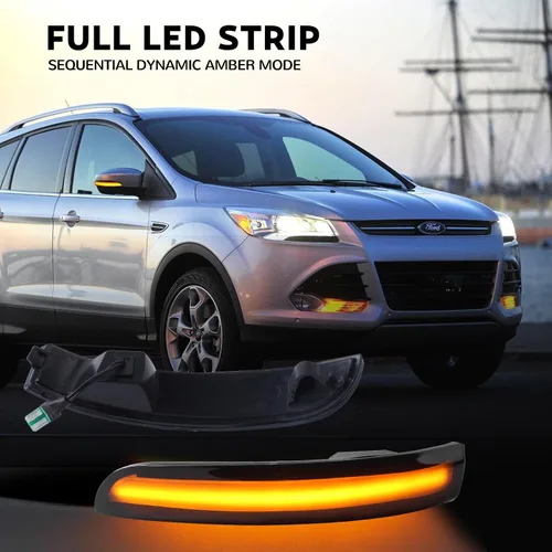 Miniatura 3 de Luces LED de señal de giro para espejo lateral para Ford Focus ST RS 2012-2018, para Ford Kuga Escape Ecosports 2013-2018, C-Max 2013-2017, Lentes