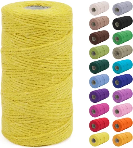 Miniatura 61 de JeogYong - Cuerda de yute de 3 mm, 99,9 m, cuerda natural gruesa para jardín, ideal para manualidades, exterior, jardinería, envoltorios de regalo