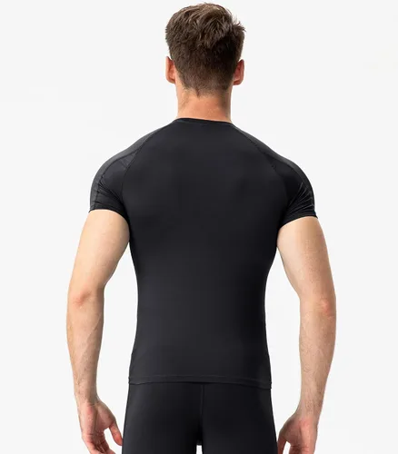 Miniatura 4 de Camisetas de compresión para hombre, de manga corta, para entrenamiento, gimnasio, correr, secado fresco, deportes, capa base, atléticas, camisetas