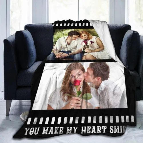 Miniatura 15 de Manta personalizada con foto de regalo para papá y abuelo, mejor regalo del día del padre, Halloween, Navidad, Año Nuevo de parte de hija, hijo