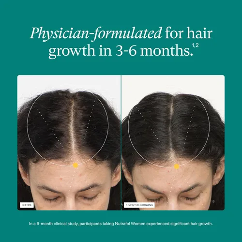 Miniatura 4 de Nutrafol - Suplementos para el crecimiento del cabello femenino, recomendados por dermatólogos, edades 18-44, clínicamente probados para cabello