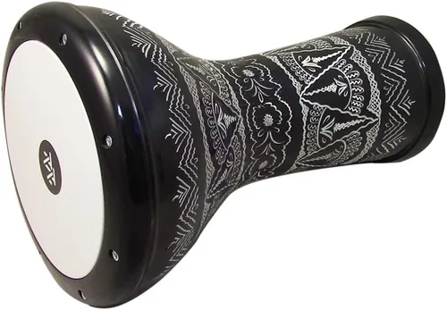 Miniatura 2 de The Wave Zaza Percussion - Darbuka Doumbek estilo egipcio de 17 pulgadas (negro - grabado)
