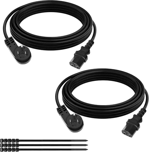 Miniatura 9 de Elecan Cable de alimentación de repuesto de 3 clavijas de 50 pies, cable de alimentación flexible y duradero a prueba de calor para dispositivos CA