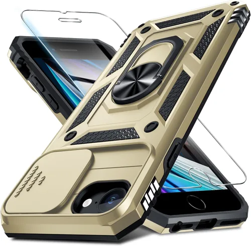 Miniatura 59 de Janmitta - Funda para iPhone 14 Pro con cubierta deslizante para lente de cámara incorporada + protector de pantalla, funda de cuerpo completo
