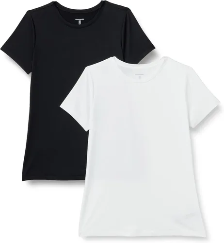 Miniatura 8 de Amazon Essentials Camiseta de manga corta con cuello redondo para mujer, de secado rápido, para entrenamiento, gimnasio, paquete múltiple