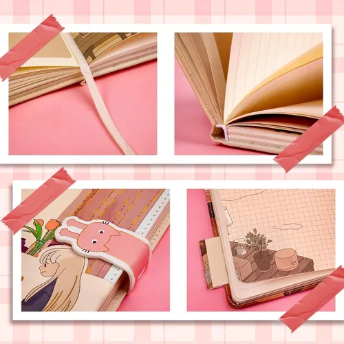 Miniatura 4 de KetA Diario kawaii, diario Kawaii para niñas, lindo cuaderno diario, cuaderno kawaii, 5 x 7 pulgadas, 5.1 x 7.1 in, 256 páginas, cubierta de piel