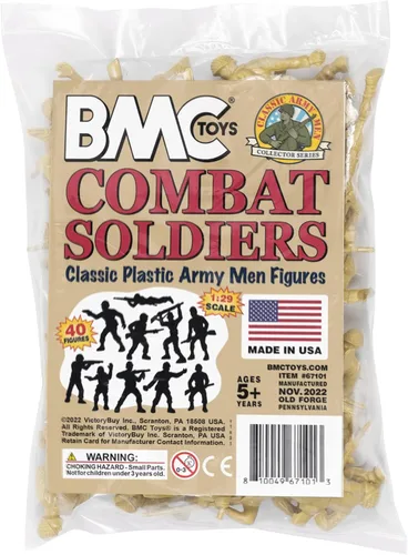 Miniatura 6 de BMC Classic Tan Plastic Army Men - 40 figuras de soldado de la Segunda Guerra Mundial - Fabricado en Estados Unidos Bronceado