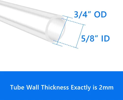 Miniatura 14 de Quickun - Tubo de silicona pura, 3/4" de diámetro interno x 1" de diámetro externo; tubo de grado alimentario para alta temperatura, manguera