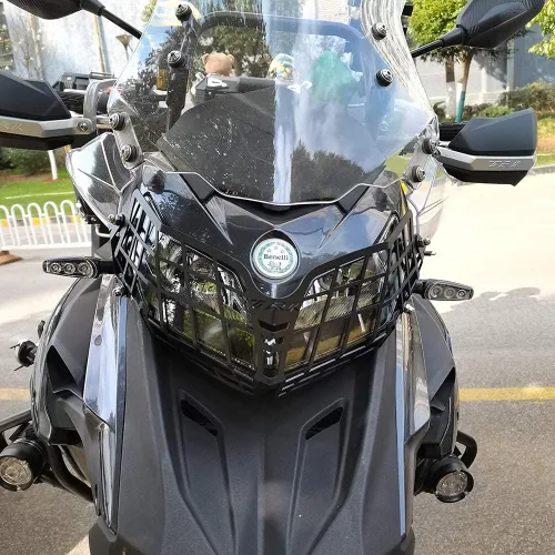 Miniatura 8 de Accesorios de motocicleta Cubierta de faro delantero Protector de parrilla Lente de malla para Benelli TRK502 TRK502X TRK 502 502X (negro)
