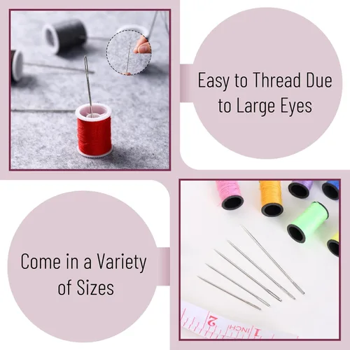 Miniatura 3 de Mr. Pen - Agujas de ojo grandes para coser a mano, 30 piezas, 1.8", 2.4", 3", 3", agujas de coser de ojos grandes, agujas de bordado para agujas