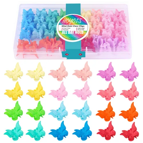 Miniatura 10 de Hoyols Pinzas de mariposa para adolescentes y adultos, accesorios de mariposas de los años 90 para mujeres, lindo clip de garra para el cabello
