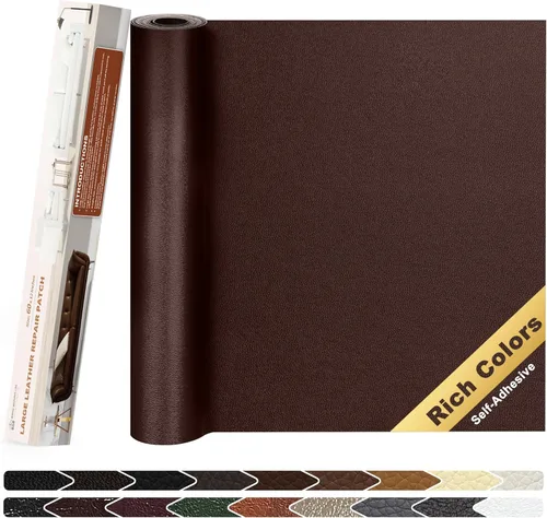Miniatura 38 de KING MOUNTAIN Cinta de reparación de cuero, 16 x 60 pulgadas, gris, autoadhesiva, impermeable, ecológica