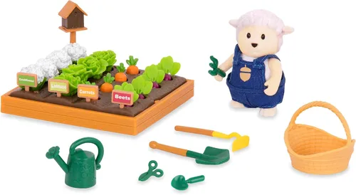 Miniatura 12 de Li'l Woodzeez Juego de soporte de limonada con figura de conejo, juego de juguetes de 25 piezas que incluye comida de juego y accesorios