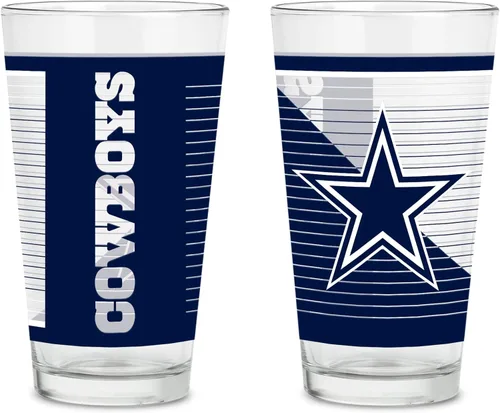 Miniatura 22 de Rico Industries NFL Football Main - Juego de 2 vasos clásicos de 16 onzas con logotipo impreso digitalmente, apto para lavavajillas NFL Football