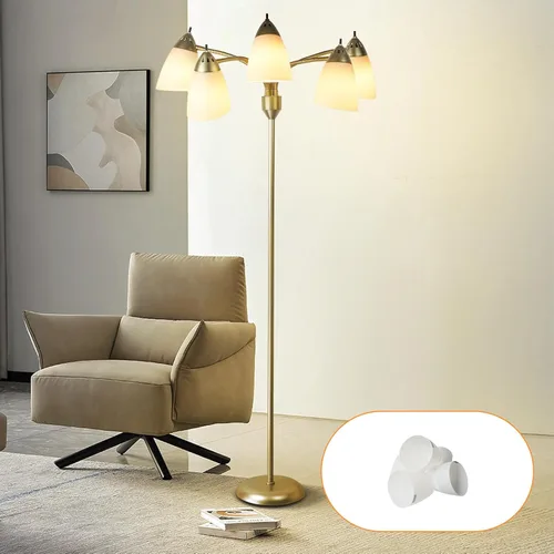 Miniatura 9 de DINGLILIGHTING Lámpara de pie alta para habitación: lámparas de pie de cuello de cisne flexibles de pie para dormitorio, oficina en casa - Luces