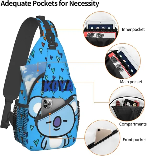 Miniatura 4 de SSNDFVY Bolso bandolera de gran capacidad para mujeres y hombres, bolso cruzado, bolso de hombro, bolsas de pecho para viajes, senderismo, gimnasio