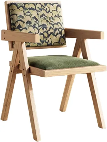 Miniatura 23 de YVYKFZD Juego de sillas de comedor de madera maciza, sillas de cocina sin brazos, silla de comedor tapizada con respaldo, sillón de terciopelo