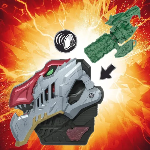 Miniatura 5 de Power Rangers Dino Fury - Martillo Ankylo rosa y garra de tigre verde, juguetes Zord para niños de 4 años en adelante Zord Link Sistema
