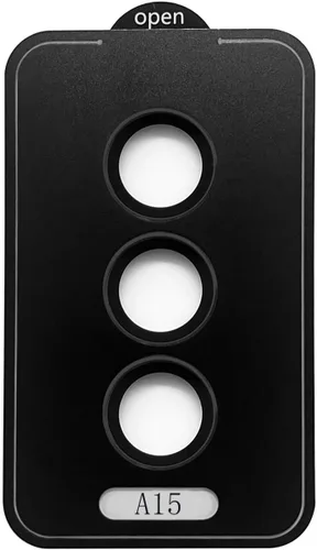 Miniatura 3 de TENOC Protector de lente de cámara para Samsung Galaxy A15, cubierta de pantalla de cámara de vidrio templado 9H, anillo individual de metal negro