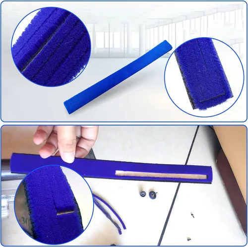 Miniatura 4 de Tira de felpa compatible con Dyson V6 V7 V8 V10 V11 cabezal limpiador de rodillos suaves, tira de felpa de cepillo azul, tira inferior, tiras