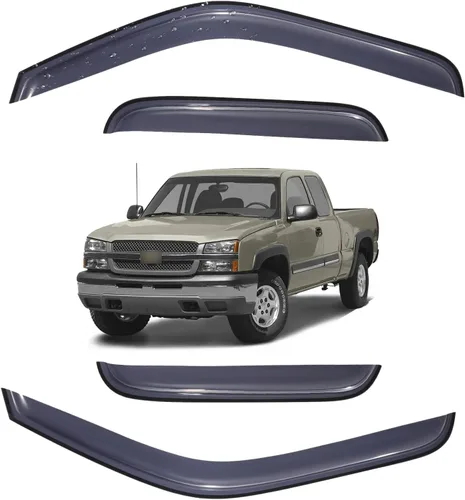Miniatura 198 de Viseras para ventanas para Mazda 3 Sedán 4 puertas 2004 2005 2006 2007 2008 2009 estilo JDM Mugen, deflector de viento, protector solar y de lluvia