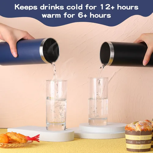 Miniatura 4 de Remagr Vasos delgados a granel de 20 oz de acero inoxidable con tapas y popotes, vasos delgados aislados de doble capa para agua en color claro