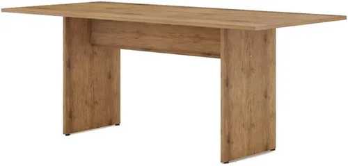 Miniatura 15 de Manhattan Comfort Nomad - Juego de comedor de 3 piezas para 6 personas con mesa de cocina moderna y 2 bancos, muebles de granja con acabado de grano