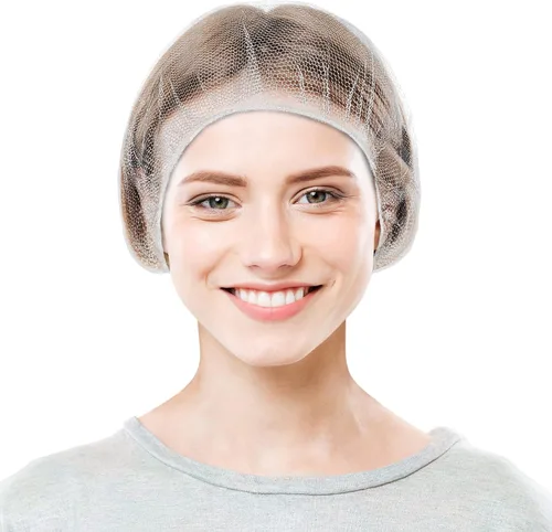 Miniatura 12 de EZGOODZ Redes desechables para el cabello para trabajadores del servicio de alimentos, nailon marrón de 28 pulgadas, banda elástica, unisex, paquete