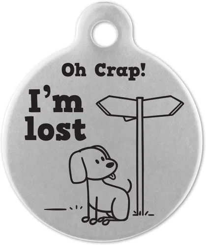 Miniatura 2 de If It Barks - Etiquetas de identificación de mascotas grabadas para perros - Etiquetas de identificación personalizadas de acero inoxidable - Estoy
