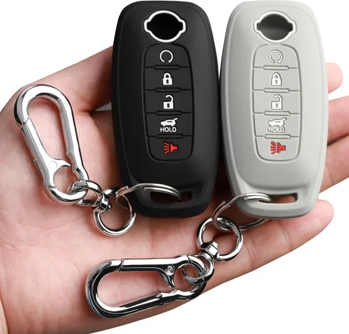 Miniatura 10 de TANDRIVE Funda para llavero de 5 botones para Nissan Rogue Pathfinder 2023-2026 y Sentra 2024-2026, silicona, paquete de 2, color negro