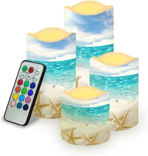 Miniatura 15 de Jeiento American Flag Flameless Candles 4 Pack 4th of July Home Decoration Flower American Flag LED Candles Battery Operated with Timer Remote