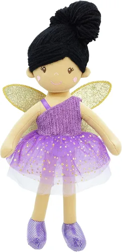 Miniatura 17 de June Garden Muñeca de hada del jardín encantado de 16 pulgadas Brielle - Muñeca de conejo de peluche rellena y suave para niña, regalo de Pascua