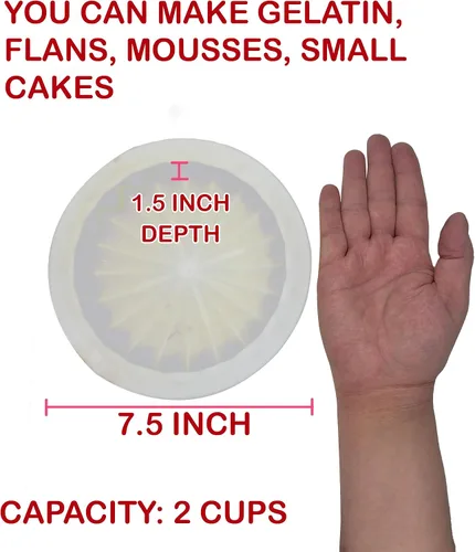 Miniatura 3 de Baking Bliss Moldes pequeños de gelatina en forma de corazón, silicona, blanco, 7.5 pulgadas