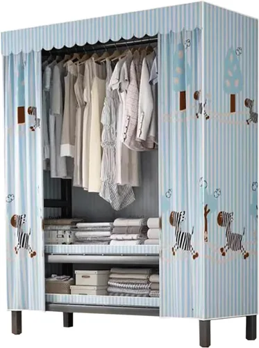 Miniatura 11 de large closets Large Closet Metal Frame Clothes Closet with Thick Cloth Cover Closet for Clothes Saves Space Portable Wardrobe Closet Space-saving