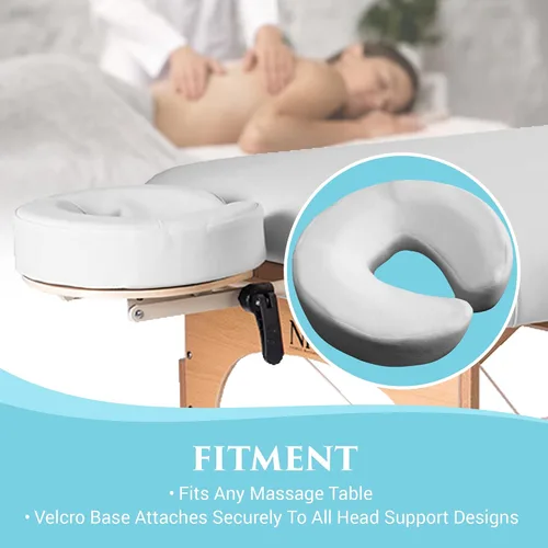 Miniatura 6 de NRG Mesa de masaje de espuma viscoelástica con funda de forro polar ultrasuave, almohadilla de almohada para reposacabezas que elimina los puntos