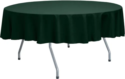 Miniatura 22 de ULTIMATE TEXTILE Mantel redondo reversible Shantung Satin Majestic de 72 pulgadas, color verde salvia