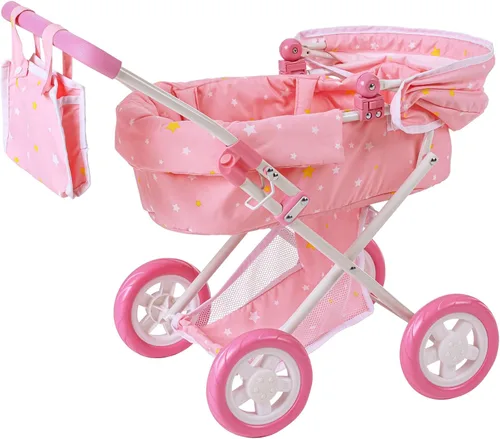 Miniatura 6 de Olivia's Little World - Carriola de Paseo con Cuna para Muñecas, Carriola de Muñecas para Niñas de 3, 4, 5 Años, Carriola de Juguetes para Niños