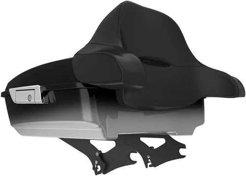 Miniatura 169 de King Tour Pack para Harley Alpine Green, cierre de paquete turístico, portaequipajes superior, soporte de montaje negro, placa de metal para Harley