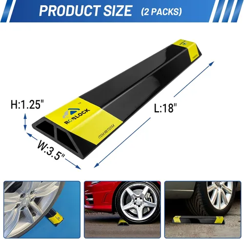 Miniatura 2 de ROBLOCK Tapones de coche resistentes de 18 pulgadas para garaje, accesorios de ayuda de estacionamiento que protegen las paredes del coche