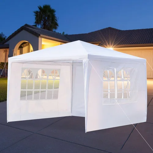 Miniatura 6 de BELANITAS Tiendas de campaña de fiesta de 10 x 10 con 3 ventanas, tienda de campaña para fiestas, cenador para eventos de cumpleaños, jardín