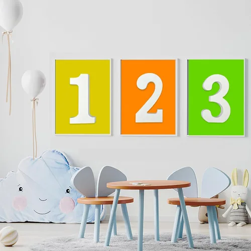 Miniatura 6 de Números de madera blanca de 8 pulgadas, número de madera sin terminar para pared, números decorativos de pie, rebanadas, decoración de tablero